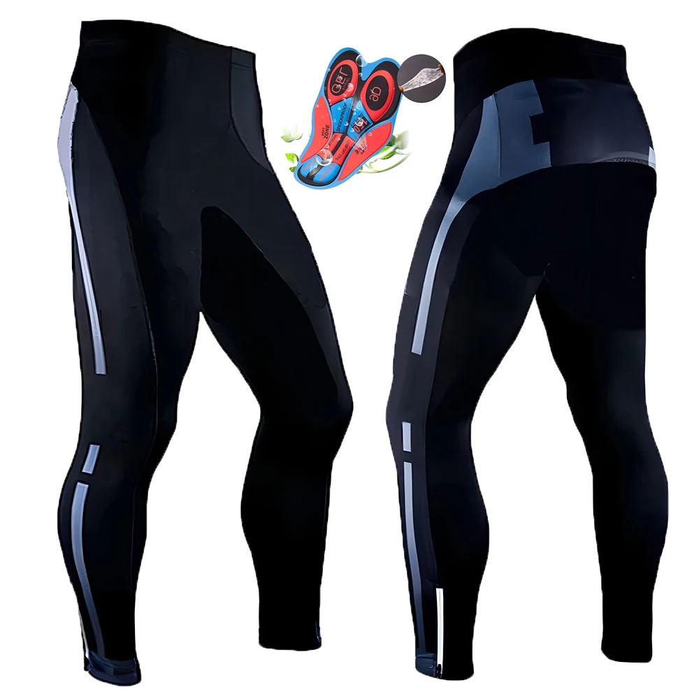 Spring and autumn men's outdoor long sleeve suit gel cushion quick drying trousers mountain bike racing sports suit 4
