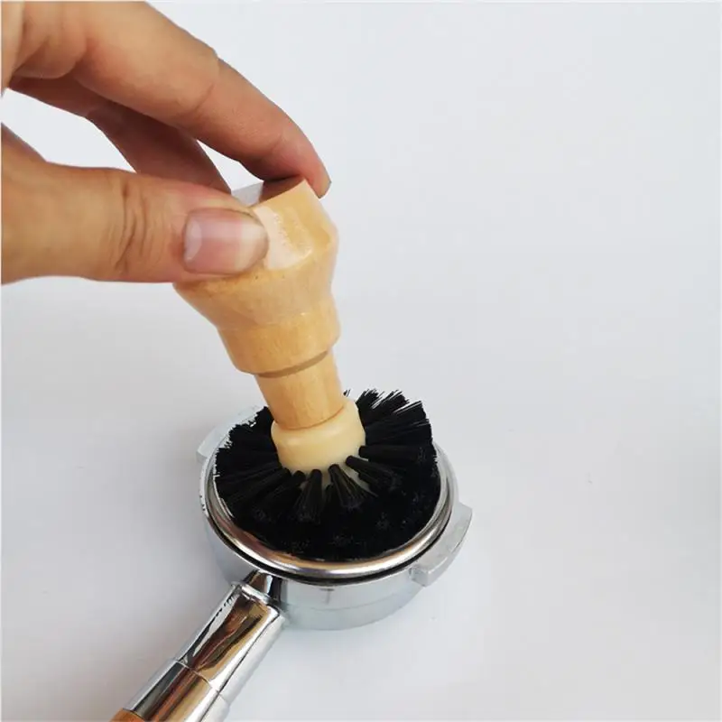 

51/58mm Coffee Grinder Cleaning Brush Solid Wood Handle Coffee Machine Powder Dusting Cleaning Brush Home Kitchen Accessories