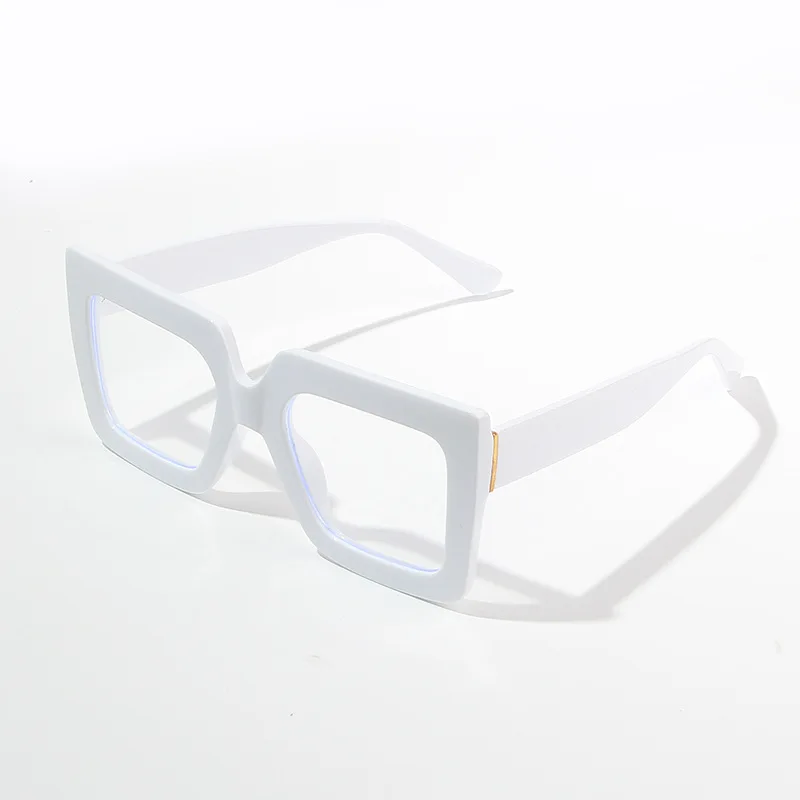 Large Square Frame Anti-Blue Light Reading Glasses Retro Luxury Brand Designer Black Eyeglasses Computer Transparent Eyewear 5