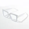 Large Square Frame Anti-Blue Light Reading Glasses Retro Luxury Brand Designer Black Eyeglasses Computer Transparent Eyewear 5