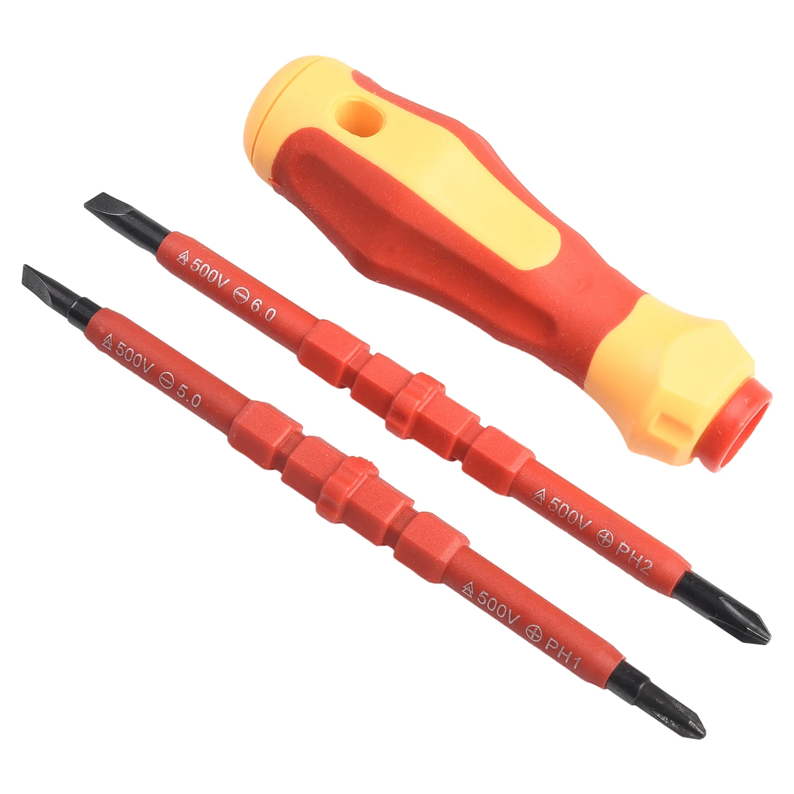 

3Pcs Multi-Purpose Screwdriver Double Head Slotted Cross Driver Bit PH1/PH2/5.0/6.0 112mm For Electricians Repairing Hand Tool