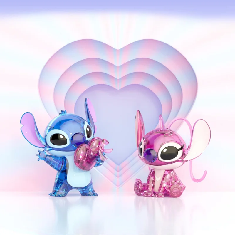 Kawaii Disney Lilo And Stitch Angel Action Figures Toys Block Dolls Anime Stitch Love Angel Cute Figure Toys Regali Per Bambini
