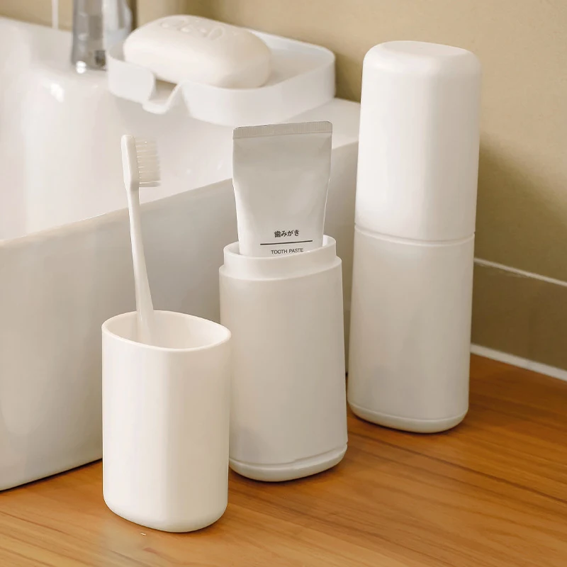 Simple Mouthwash Cup And Toothbrush Travel Storage Case_voghion.com