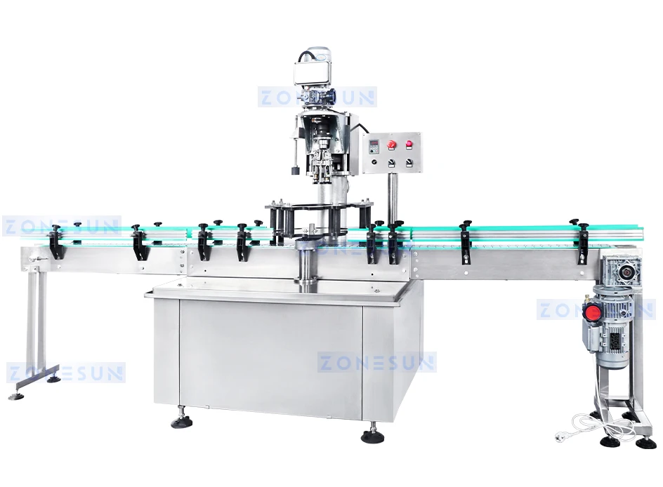 ZONESUN ZS-XG440C Automatic Ropp Roll-On Pilfer-Proof Metal Lock Cap Capping Machine