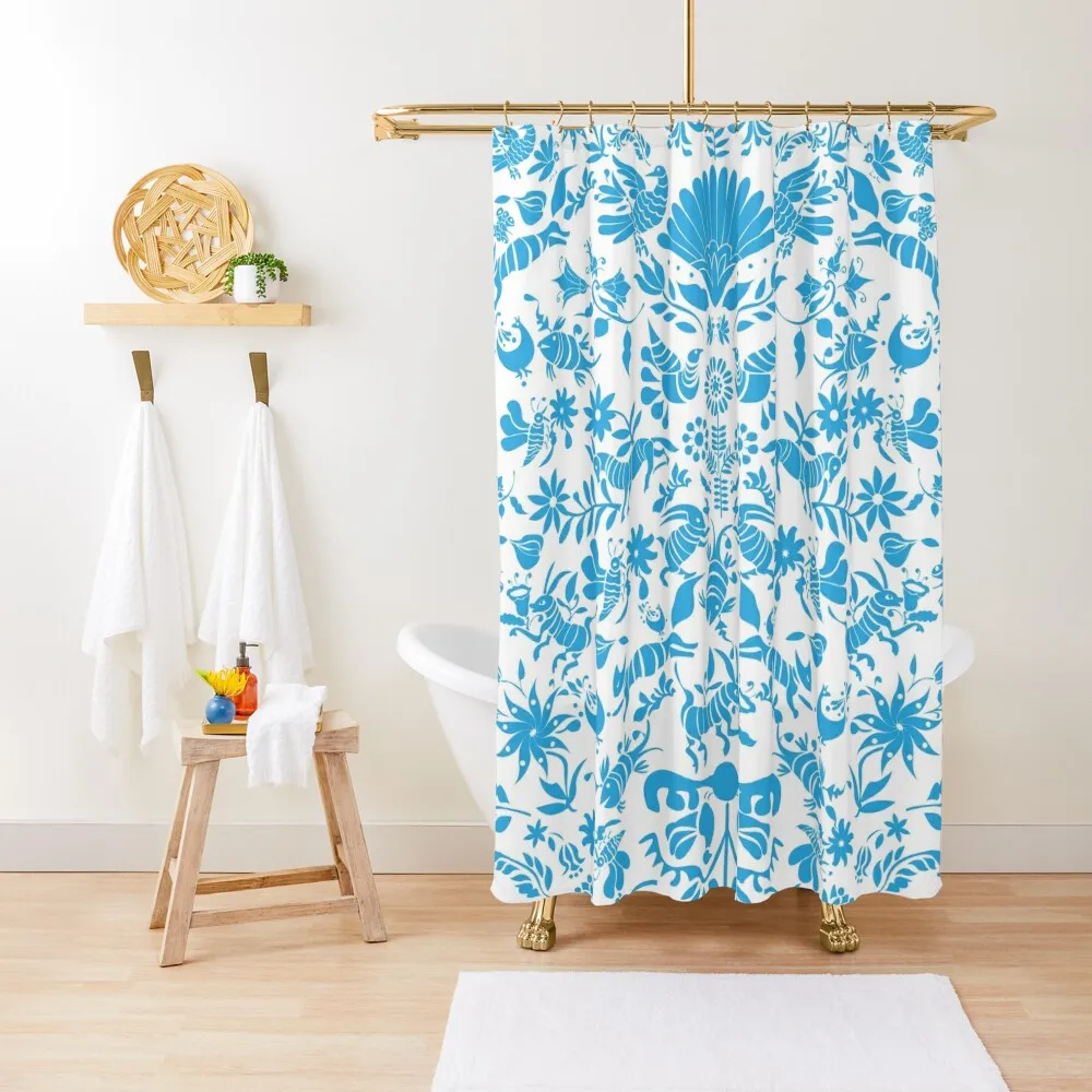 

Otomi pattern blue Shower Curtain For Bathrooms Shower For Bathroom Bathroom Decor Curtain