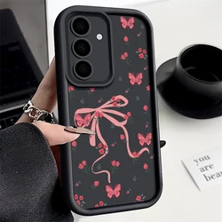Elegant Bowknot Flowers Soft Phone Case - Galaxy S23+ (A765 Black)