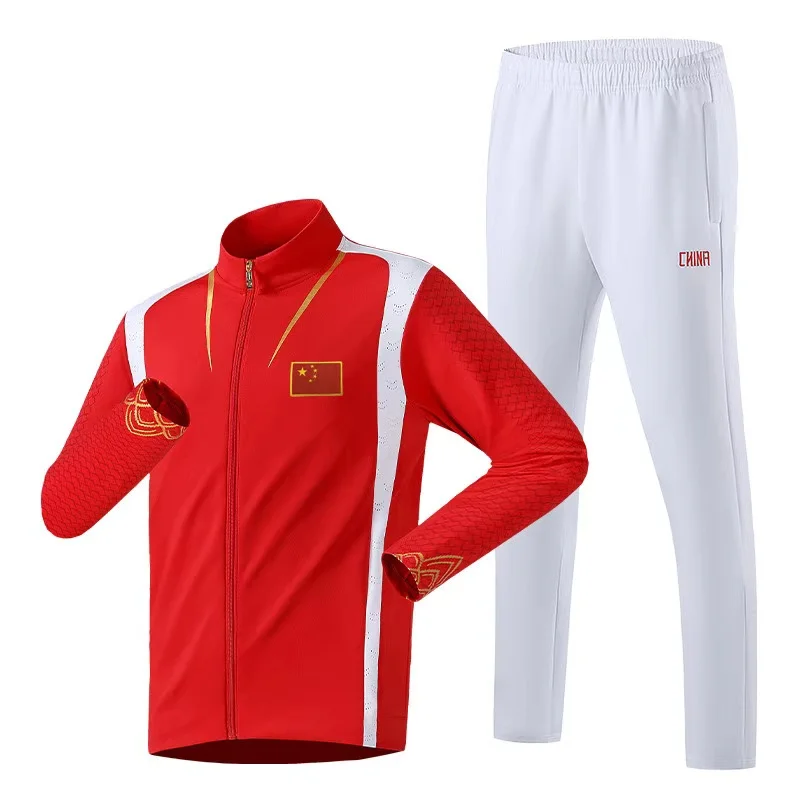China Dragon Clothes Adult Child Men Women Team Suits Sportswear Games Transport Autumn Winter Jersey Coat Long Pants Set