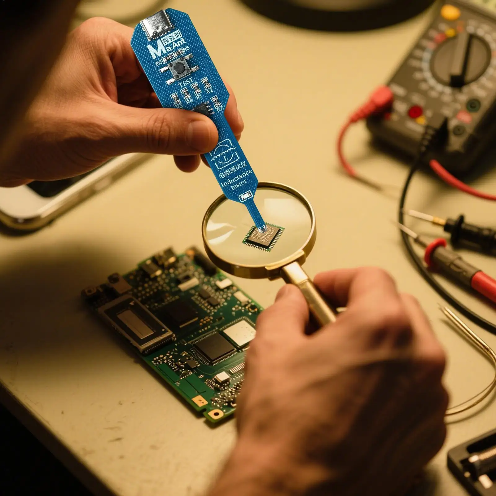 Tester di Induttanza, Rilevatore di Bobine per Schede Madri, Strumento di Servizio per Induttori, Rilevatore di Induzione Elettromagnetica, Controllo Rapido dei Guasti - immagine 4