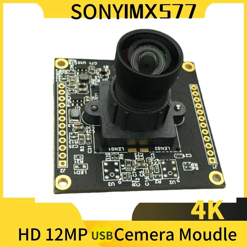 

High Definition 12MP 3840x2880 USB2.0 Webcam MJPEG IMX577 CMOS Sensor USB Module Board, Without Driver Scanning and Recording