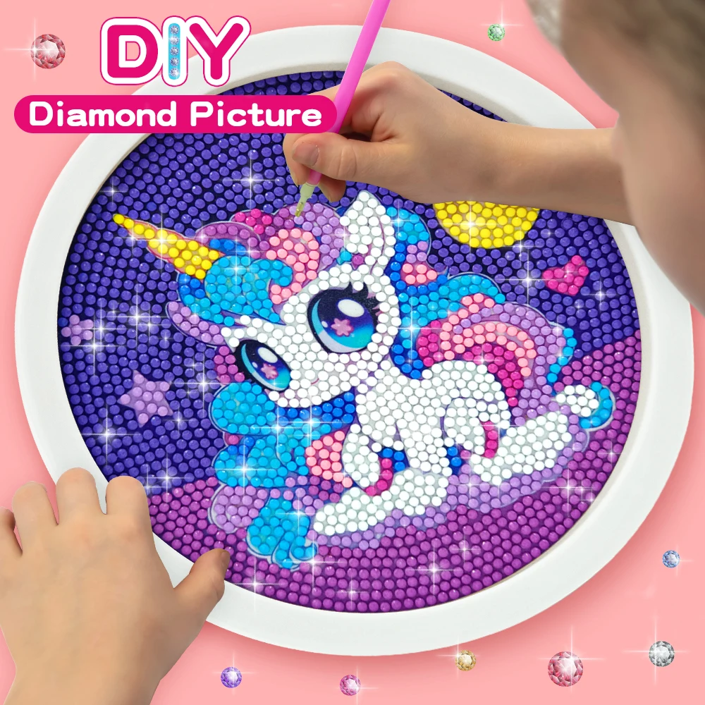 Diamond Painting Set Cute Unicorn 5D DIY Children Adults Photo Frame Craft