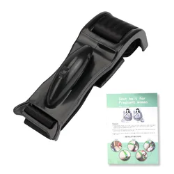 Enhanced Ergonomic Pregnancy Seatbelt Adjuster and Protector Kit (Black)
