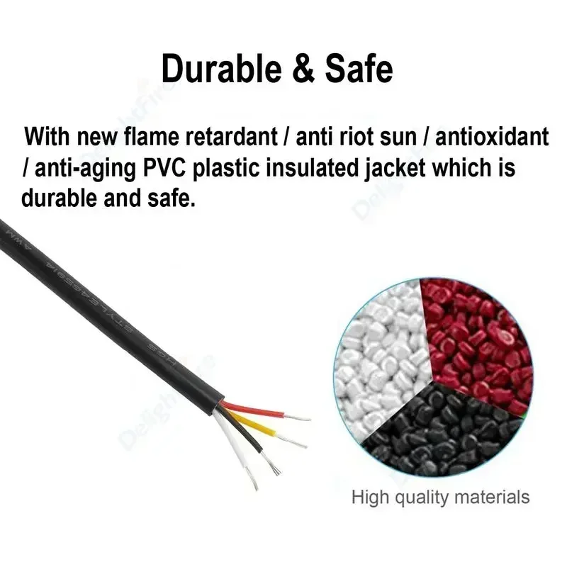 MultiCore Sheathed Cable 2 3 4 5 6 7 8 9 Core 28AWG Insulation PVC Tinned Copper LED Strip Extension Wire For RGB RGBW LED Strip sheathed cable