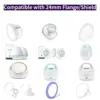 5 Size Breast Milk Pump Flange Inserts Breast Shield Converter Practical Breast Pump Replacement 13mm 15mm 17mm 19mm 21mm 4