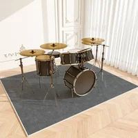 Simple Solid Piano Drum Carpet Thickened Shock Absorption Sound Insulation Non-slip Mat Light-luxury Living Room Bedroom Rug 1
