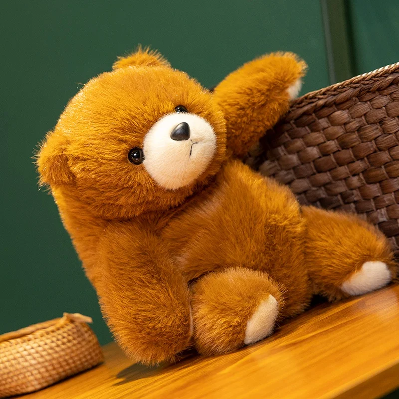 Kawaii Brown Bear Plush Toys Soft Stuffed Animal Pillow Polar Bear Comfort Doll for Back to School Anime Birthday Gifts