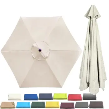 6.5ft 9ft 10ft Patio Umbrella Top Canopy Replacement Cloth,6 Ribs 8 Ribs Outdoor Market Table Pool Garden Umbrella Canopy Covers 1