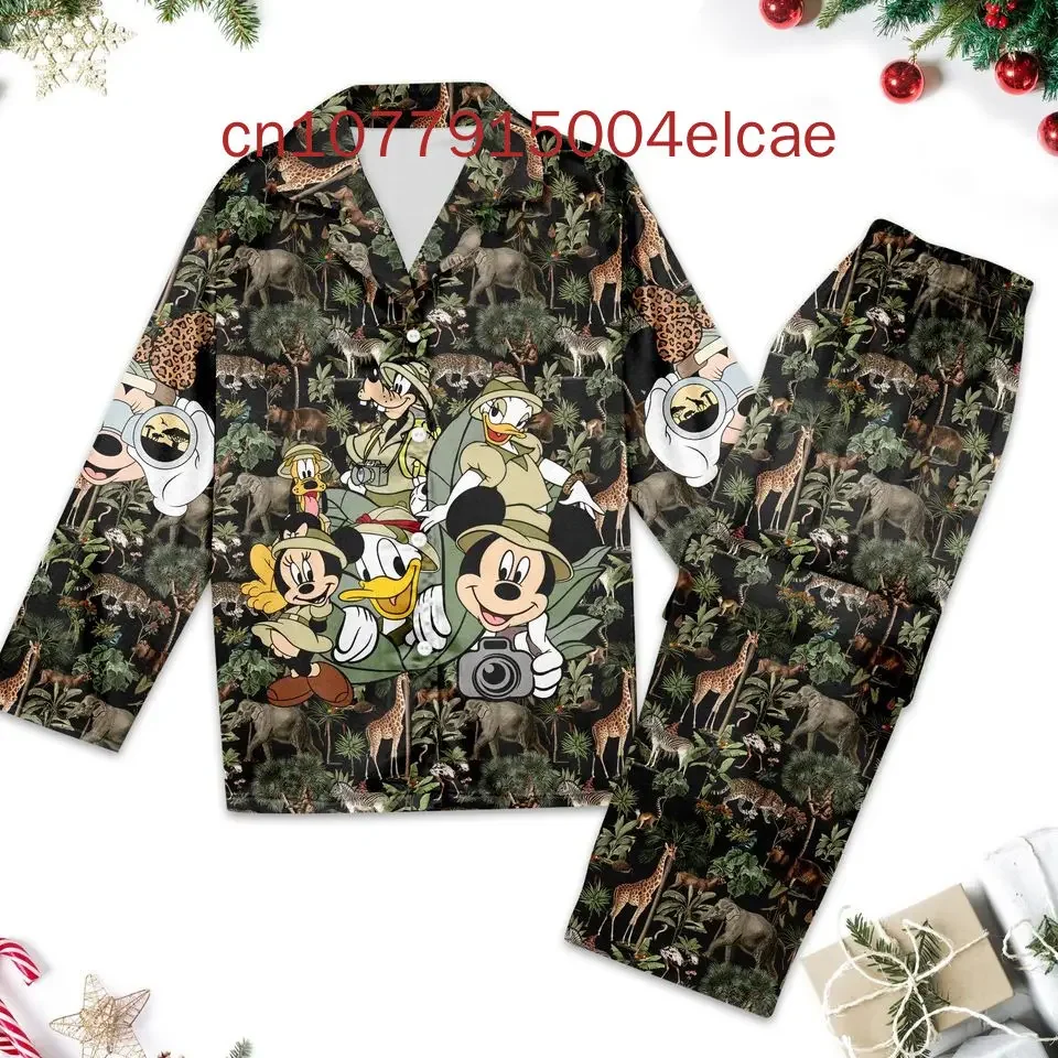 Disney Mickey Mouse Cruise Pajama Set Minnie 3d Printed Casual Men's and Women's Long Sleeved Shirt Pajama Set 6