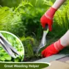 Dandelion Weeder Puller Tool with Soft Handle, Polished Stainless Steel Garden Weed Remover Tool, Two-Pronged Fork Weeder Tool f 5