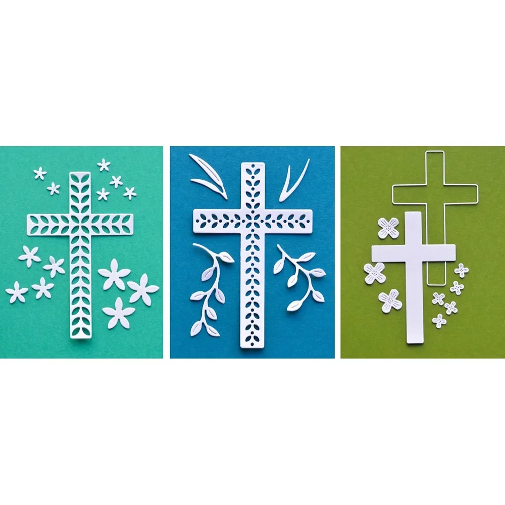 

BirchPress Design Floral Cross Layer Set Dies Scrapbook Diary Decoration Stencil Embossing Template DIY Greeting Card Handmade