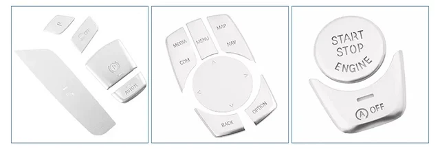 Auto Styling Konsole Schalthebel Multimedia-Taste Abdeckung Dekoration  Aufkleber Für BMW 5 Series G30 G38 2018-2023 Innen Zubehör