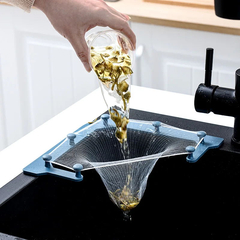 Kitchen Sink Strainer Set with Meal Residue ,Triangle Sink Filter, Water Filter, Mesh Bag, Home Appliance