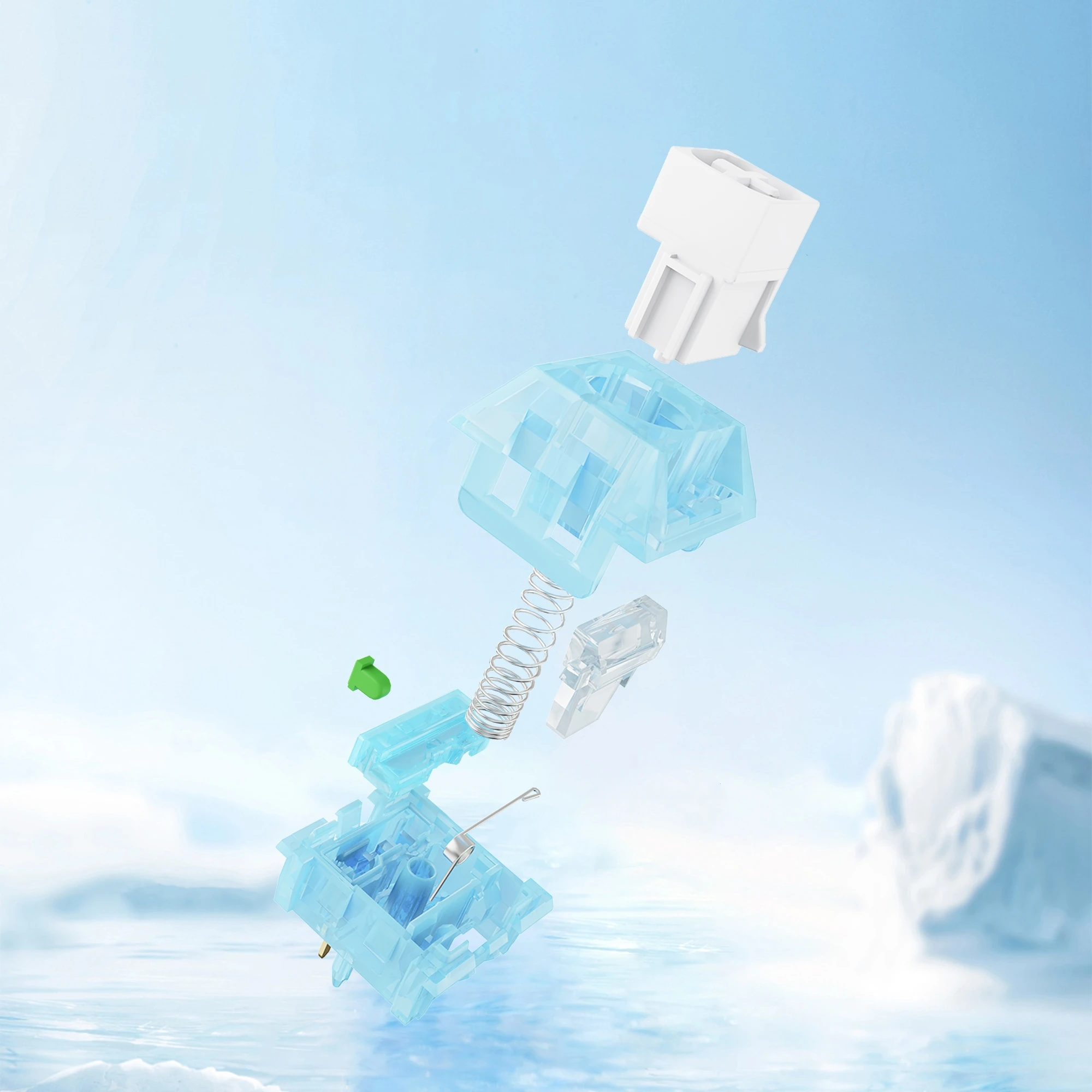 Kailh Arctic Fox Clicky RGB 5-Pin Mechanical Keyboard Switches with Light Guide