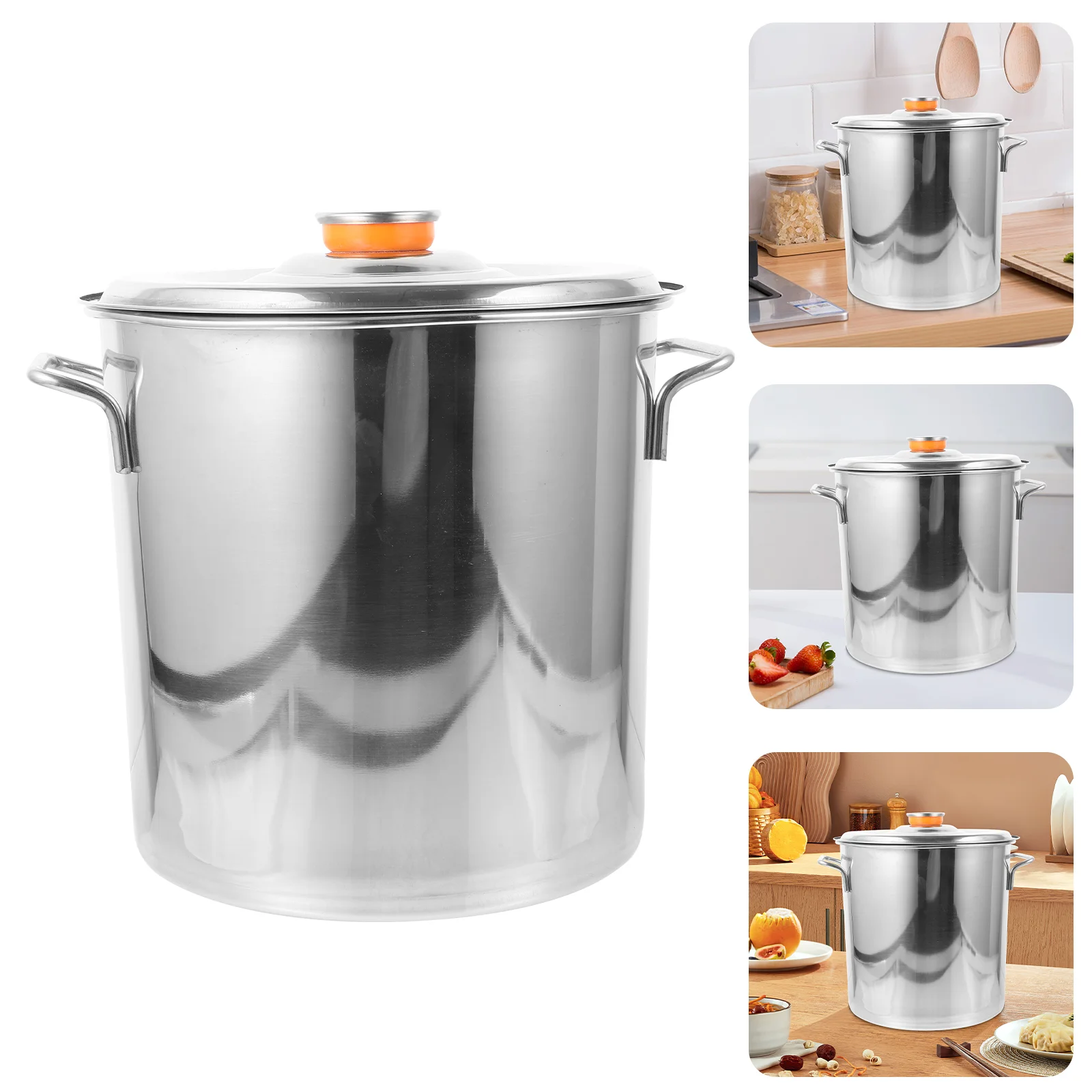 

Stainless Steel Stockpot with Lid: Stainless Steel Bot Brewing Stainless Steel Stock Pot Seafood Stew Pot Stew Cookware for