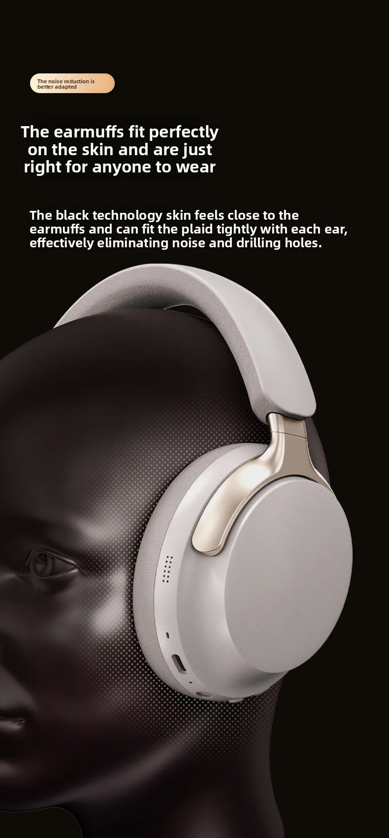 2025 model over-ear headphones with ANC active noise cancellation, HIFI high-qua