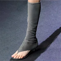 2026 New Pinch Toe Knee Length Cool Boots Women Fashion Summer Slim Heel Shoes Ladies Luxury Mid Heel Elastic Boots Large Size - Image 5