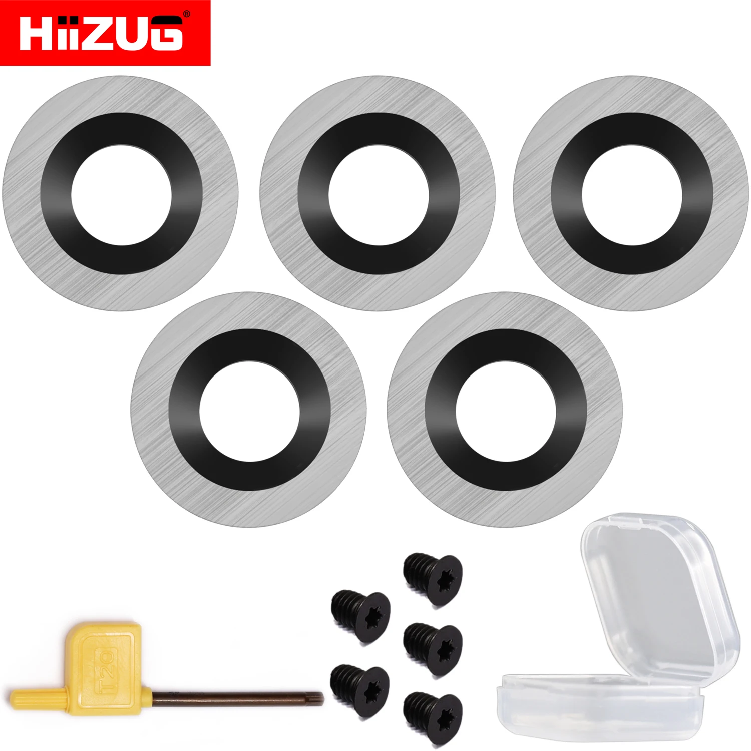 

15mm Carbide Inserts Cutters Blades Round Replacement for Rougher Lathe Woodturning Tool 5pcs