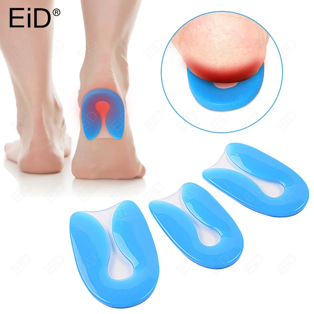 Silicone Gel Heel Orthopedic Insoles Back Pad Heel Cup for Stable Heel