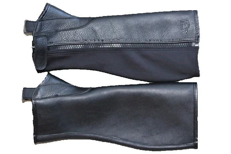Profession Half Chaps Horse Riding Chaps Soft Leather Body Protector Equestrian Equipment Genuine Leather Halters