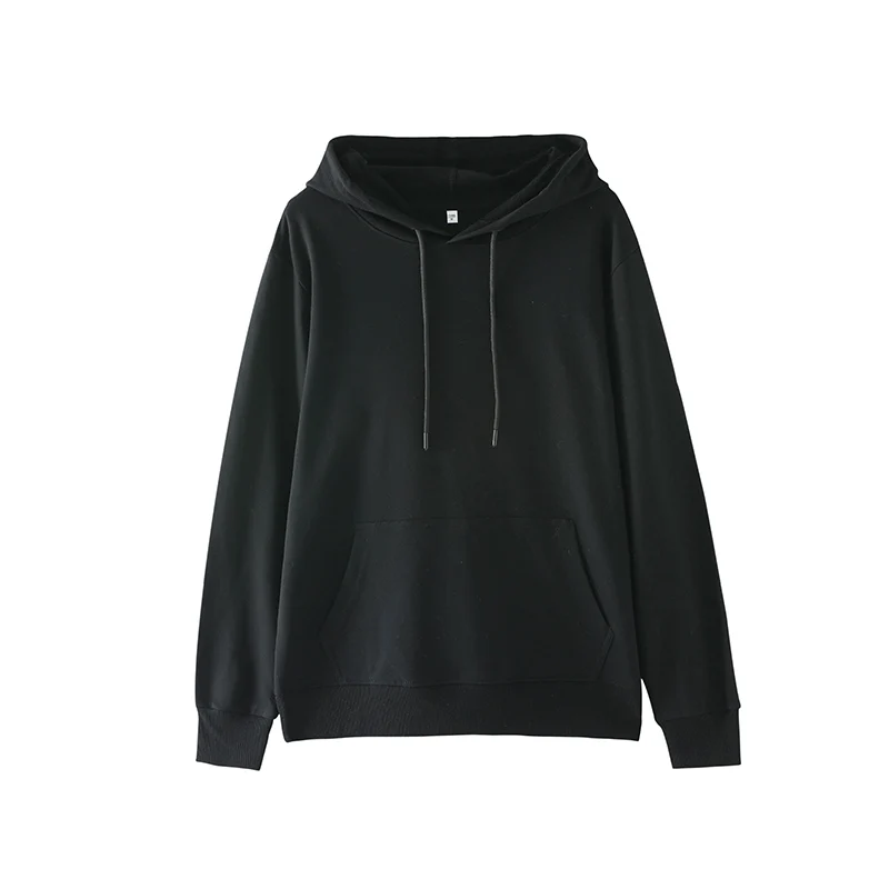 Spring And Autumn New Style Long Sleeve Solid Color Terry Cotton Hoodie For Men And Women With Loose Casual Couple Costume Top
