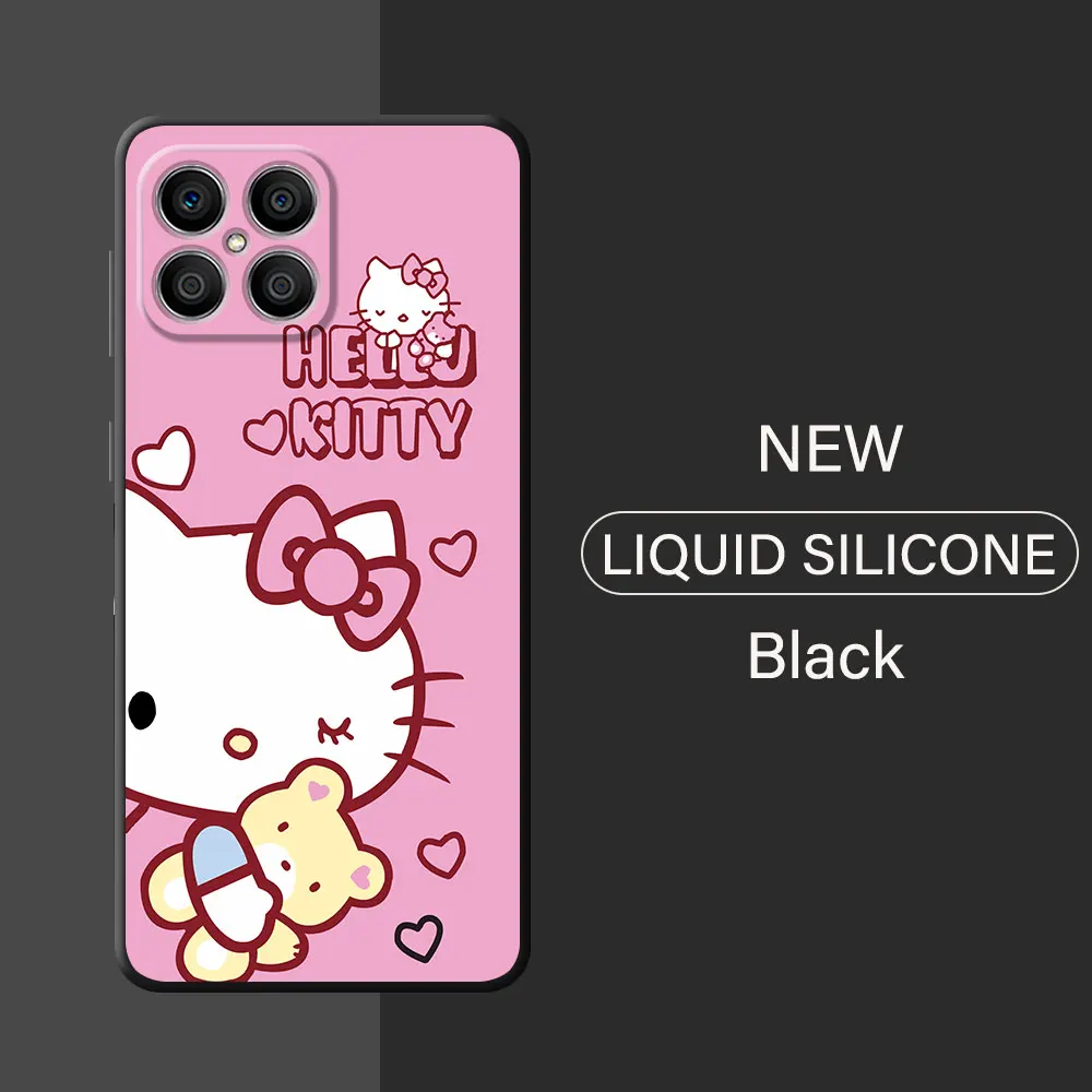 thumbnail image 1 of Hello Kitty Lovly Case For Honor 90 Lite 8X 20 70 X8 X8A X9a X7 X6 50 Magic5 Pro 4 Black Soft Phone Funda, 1 of 5
