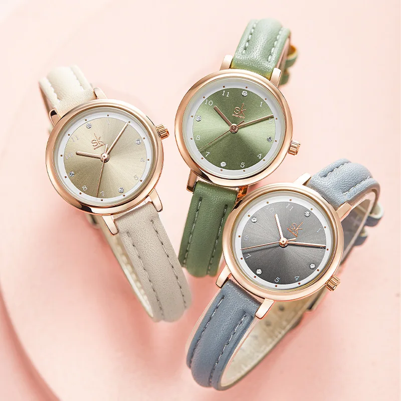 

Top Brand Fashion Ladies Watches Leather Female Quartz Watch Women Thin Casual Strap Watch Marble Dial