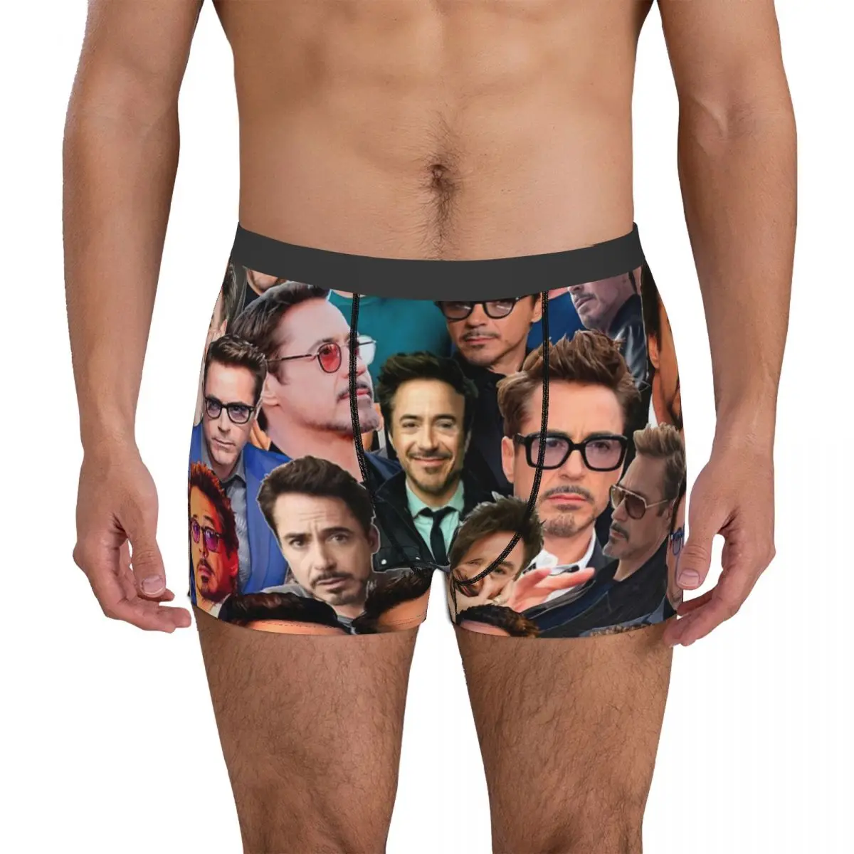 Robert Downey Jr. Photo Collage Underpants Cotton Panties Men's Underwear Ventilate Shorts