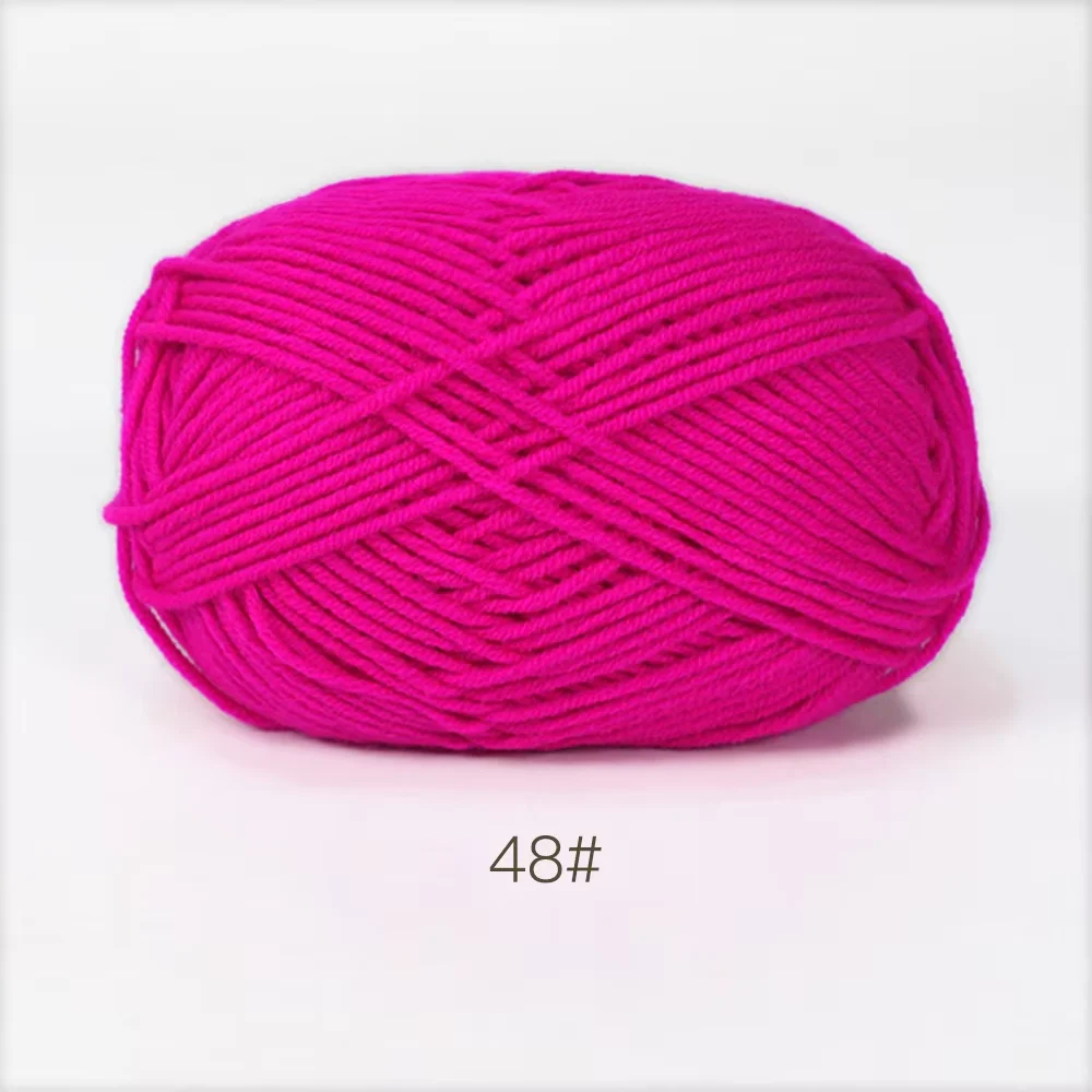 Luxurious Soft Milk Cotton Yarn Pack for Knitting and Crochet Projects - 5PCS, Total 250g