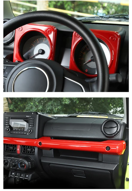 For Jimny Full Set Interior Red Car Dashboard Outlet Sticker Cover