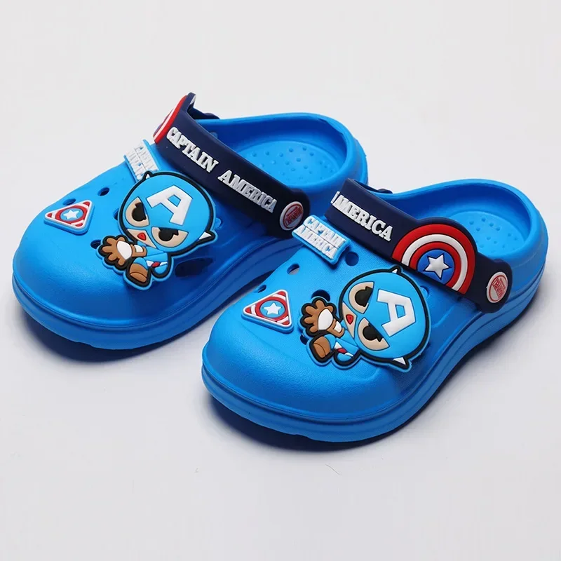 Children Garden Shoes Baby Boy Girl Cartoon Iron Man Spider Man Sandal Summer Slipper Kid Indoor Non-slip Beach Sandals 150-200 baby shoes kids shoes children sandals kids sandals beach shoes