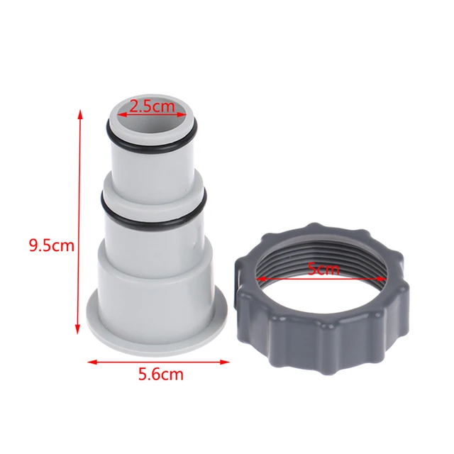 Medence Tömlő Adapter Gallérral Az Intex Menetes Csatlakozás Szivattyúk Úszómedencék Cseréje Karbantartási Alkatrészek - Image 2