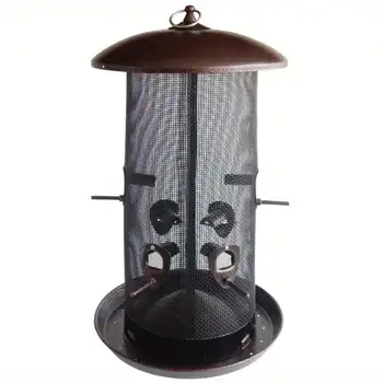 Giant combination screen bird feeder, 10 lb capacity, built-in drain, screw cap design, easy to fill, suitable for bird lovers 2