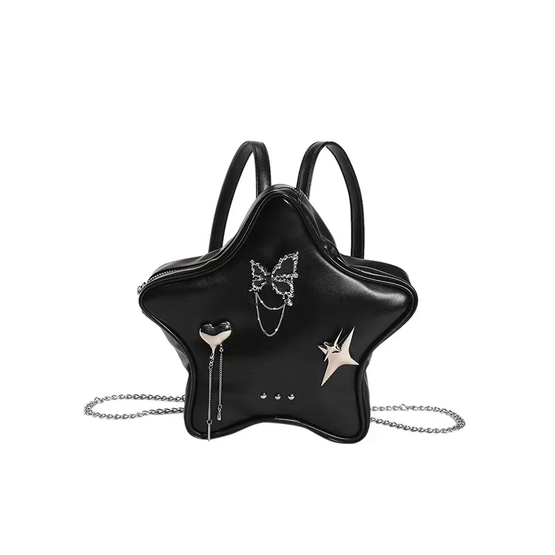 New Fashion Women Chain Star Backpack Summer US Trendy Ladies Shoulder Bag Cellphone Wallet Waist Bag 2023 Star Crossbody Bags