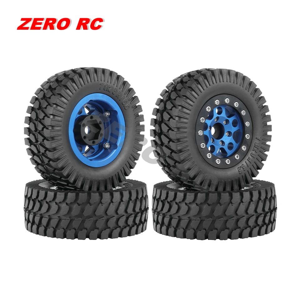 RC4WD 1.55タイヤ、ホイールセット 組み立てられた金属タイヤ,1.55 1/10インチホイール76mm,1/12 rc