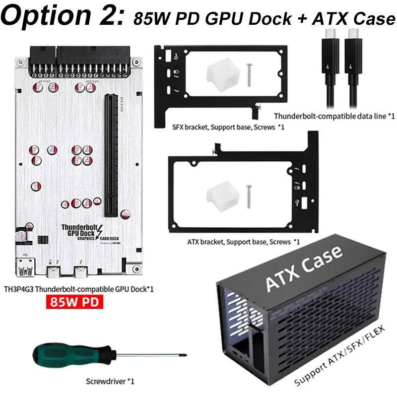 拡張カード TH3P4G4 Thunderbolt External GPU Dock Thunderbolt-compatible External GPU Video Card Dock 40Gbps
