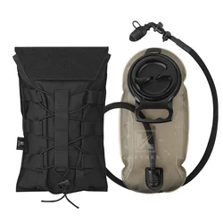 KRYDEX Tactical Hydration Carrier MOLLE Pouch - 1.5L Water Bladder Bag (BK with Water Bag)
