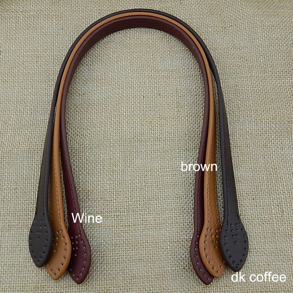 Set of 2 PU Leather Bag Straps - 60cm Replacement Handles for DIY Handbag Crafting and Accessories