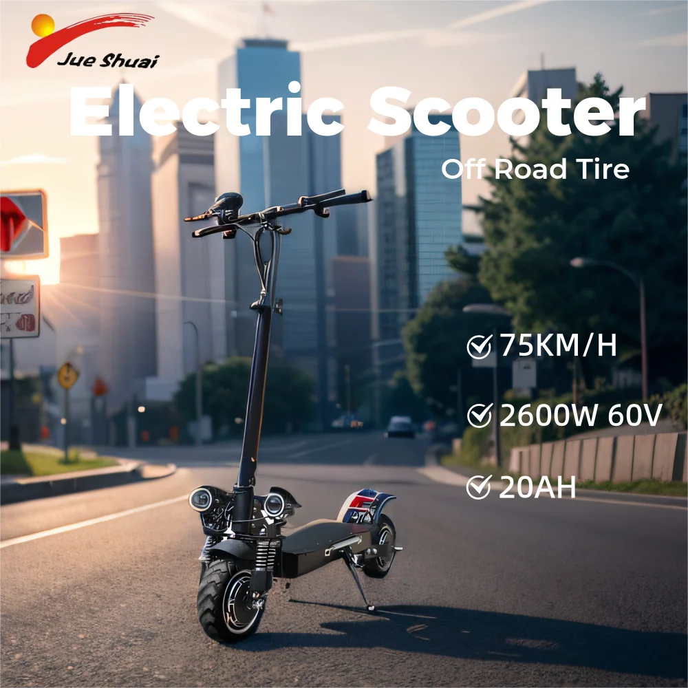 

Shock Absorber Electric Scooters X700 10 Inch Off Road Tire Elektrikli Scooters 20AH 60V 2600W Li Battery E Scooters 2024