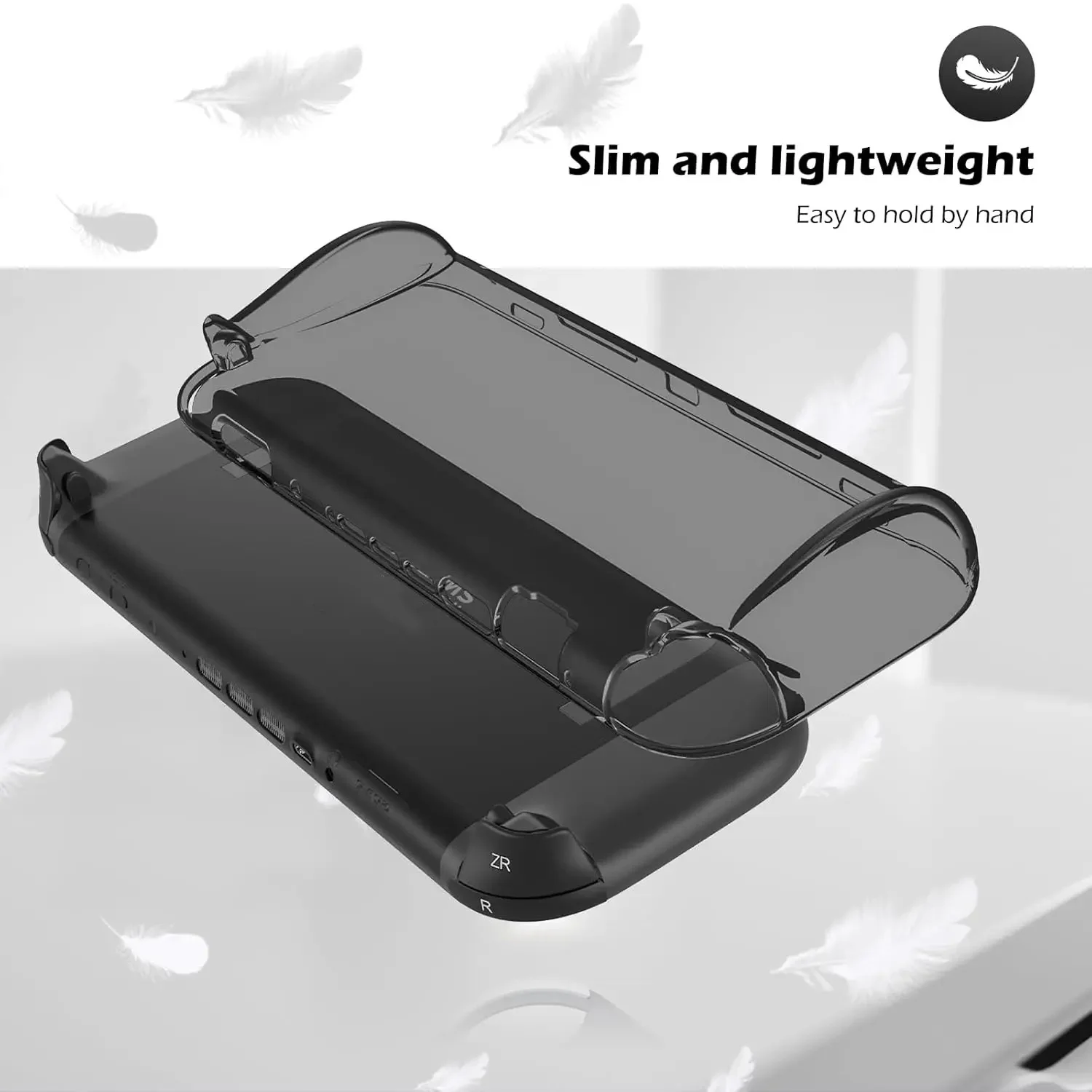 Clear Protective Case with Ergonomic Grip and Shock-Absorption
