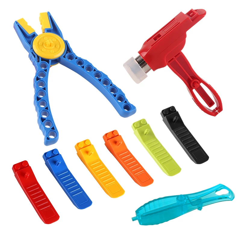 9-teiliges Baustein-Spielzeug-Trennwerkzeug-Set, Zubehör, Extraktionszange, Spielzeugwerkzeuge für Bausteine, Entfernung von Bausteinen