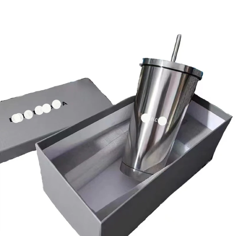 

2023 Thermos Cup Large Capacity Portable Stainless Steel Office Home Insulated Coffee Mug Leak-proof Straw Water Bottle with Lid